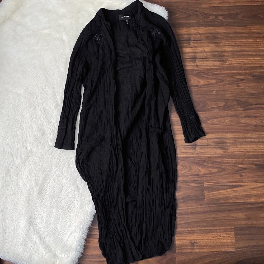 NEW The Kooples Long Embroidered Linen Shirt
